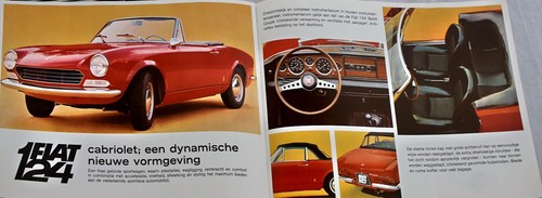 Folder depliant fiat 124 - depliant, sport